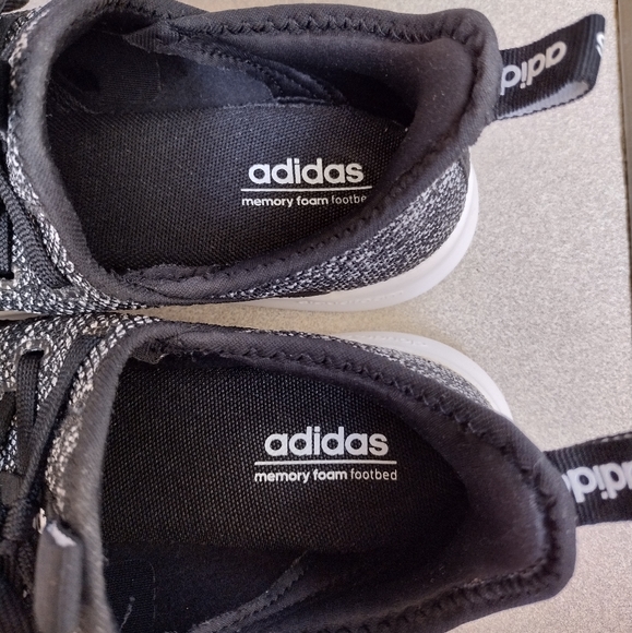 SOLD🌹adidas CLOUDFOAM PURE SHOES Sz 7 Med Blk/Blk/White Pull-on NEVER WORN - Picture 7 of 8